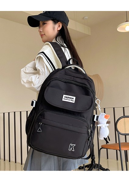 Harajuku Büyük Kapasiteli Sırt Çantası Moda Yeni Çok Yönlü Sırt Çantası Erkek ve Kadın Lise Öğrencileri Kolej Kampüsü Okul Çantası (Yurt Dışından)