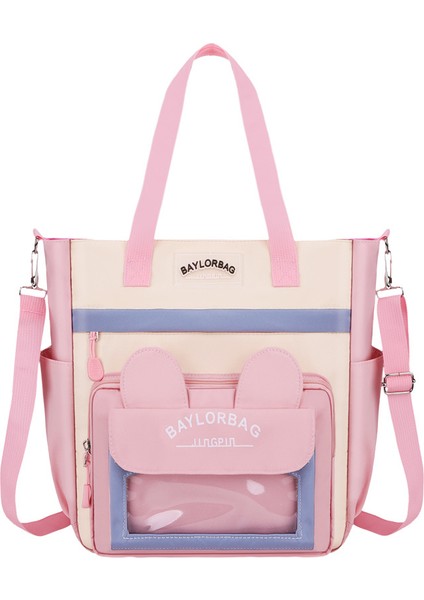 Çocuk Ders Çantası, Ilkokul ve Ortaokul Öğrencilerinin Taşınabilir Tek Omuzlu Sanat Çantası, Çapraz Askılı Sırt Çantası, Kontrast Renkli Karikatür Çalışma Çantası (Yurt Dışından)