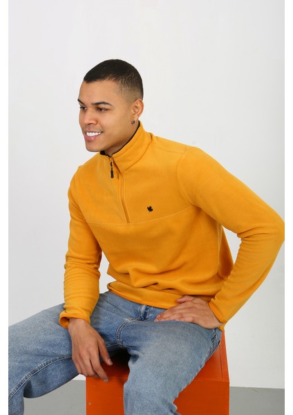 6001 Regular Fit Anti-Pilling Tüylenme Yapmayan Bato Yaka Kışlık Erkek Polar