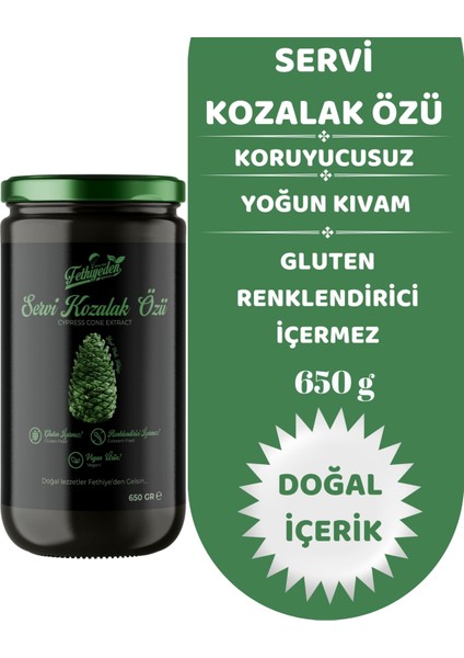 Doğal Katkısız Ve Organik Servi Kozalak Özü 650gr