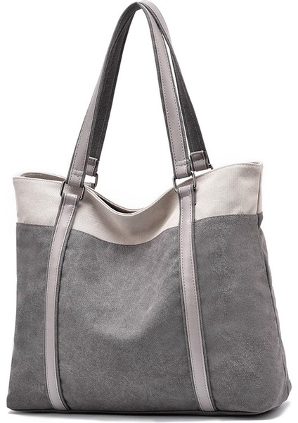 Büyük Kapasiteli Kumaş Omuz Çantası (Yurt Dışından)