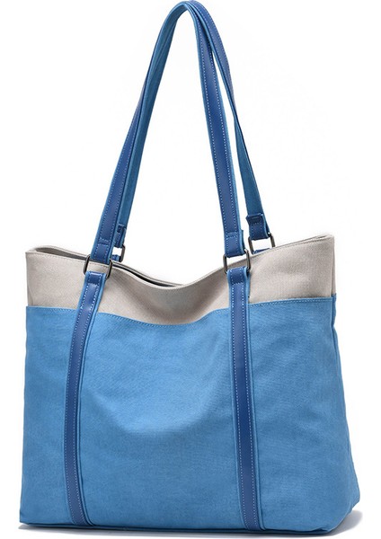 Büyük Kapasiteli Kumaş Omuz Çantası (Yurt Dışından)