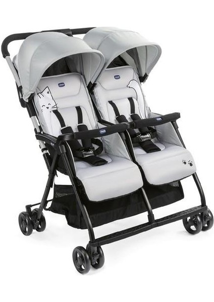 Chicco Ohlala Twin Ikiz Bebek Arabası Silver