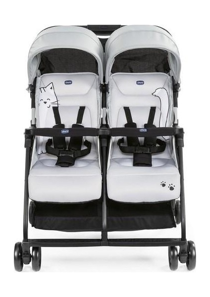 Chicco Ohlala Twin Ikiz Bebek Arabası Silver