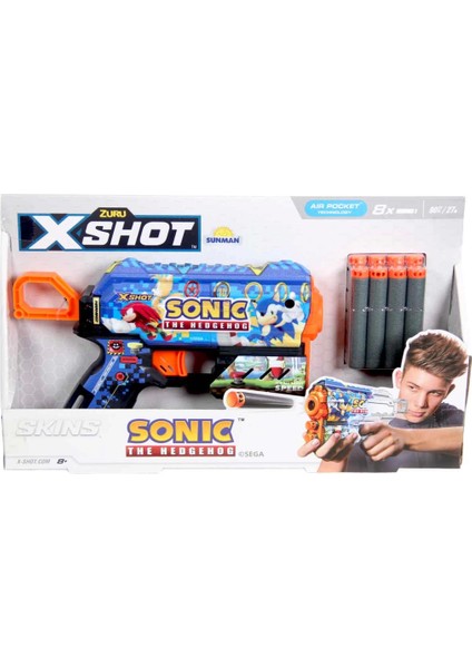 X-Shot Skins Sonic Dart Fırlatıcı 8 Dartlı modelleri