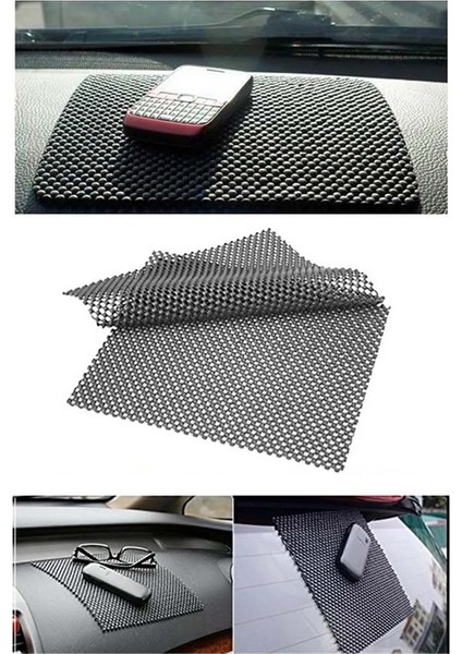 Araç Torpido Kaydırmaz Ped Siyah 2 Adetli Set 25X30CM KF028