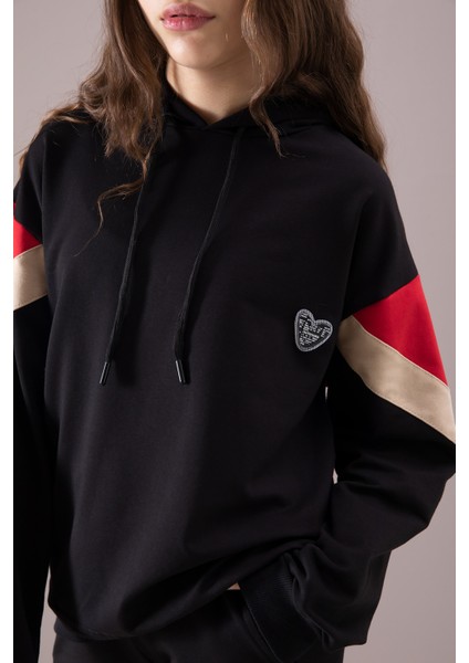 Siyah Kargo Cepli Kız Çocuk Logolu Ikili Takım 19866 modelleri