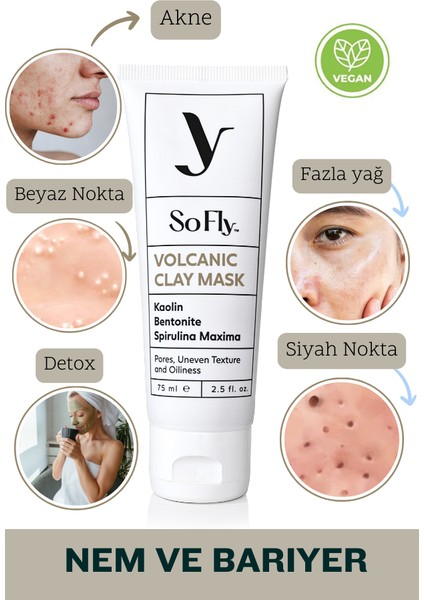 Volkanik Arındırıcı Kil Maskesi 75 ml