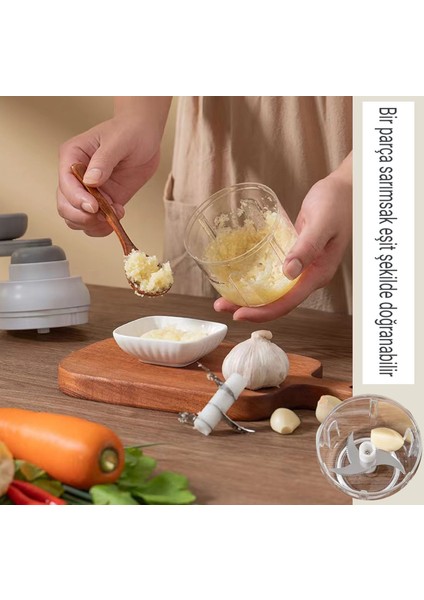 250ML Manuel Döner Kesme，mini El Rondosu 3 Çelik Bıçaklı Kablosuz Doğrayıcı (Yurt Dışından) fiyatları