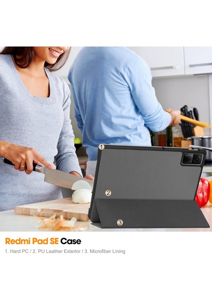 Redmi Pad Se 11 Inç Darbeye Dayanıklı Tablet Kılıfı, Otomatik Uyku/uyandırma Fonksiyonlu Tablet Kılıfı Gri (Yurt Dışından) modelleri