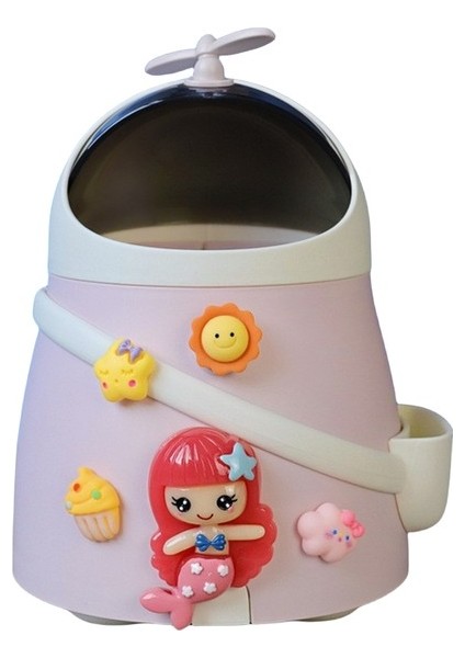 Sevimli Denizkızı Bebek-Çocuk Çöp Kutusu-Depolama Kovası-Kağıt Sepeti-Masaüstü (Yurt Dışından)