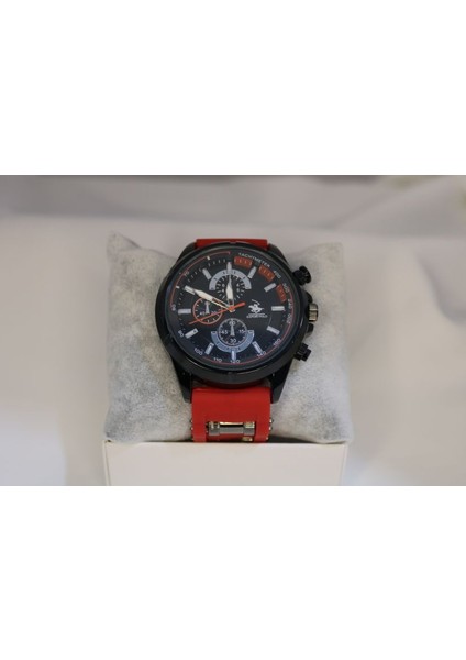 Unisex Kırmızı Kordonlu Saat