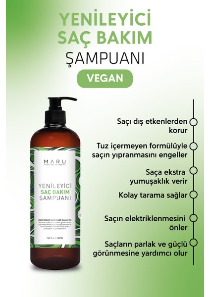 Yıpranmış Saçlar Için Onarıcı Prebiyotik Şampuan - Tuzsuz & Vegan 400 ml