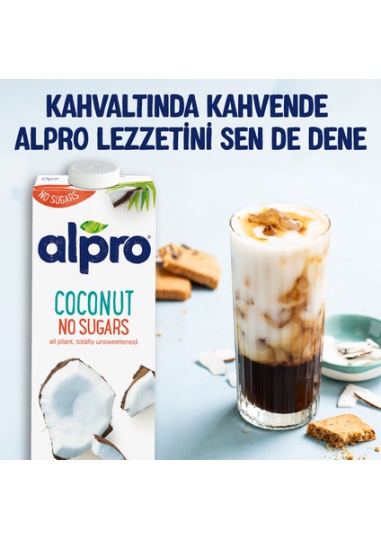 Şekersiz Hindistan Cevizi Sütü 2x1 L Vegan Laktozsuz Bitkisel Bazlı