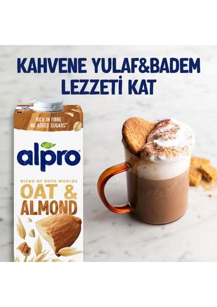 Yulaf Badem Sütü 2x1 L Vegan Laktozsuz Bitkisel Bazlı