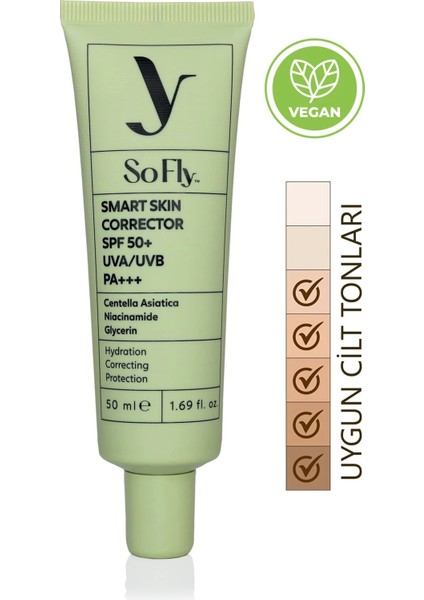 Smart Skin Corrector Spf 50+ Onarıcı Güneş Kremi 50ml