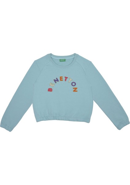 Kız Çocuk Sweatshirt - Turkuaz