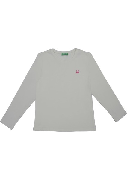 Kız Çocuk T-Shirt - Ekru