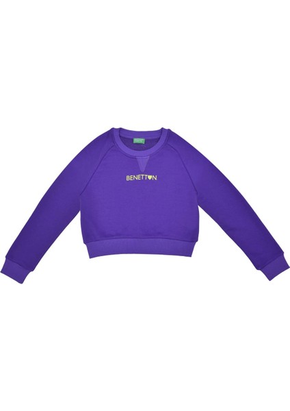 Kız Çocuk Sweatshirt - Mor