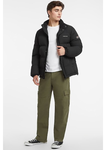 Erkek Regular Şişme Mont - Siyah fırsatları