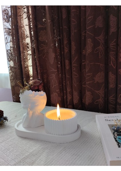 3 Lü Set Kız Dekoratif Vazo + Mumluk + Elips Tepsi fırsatları
