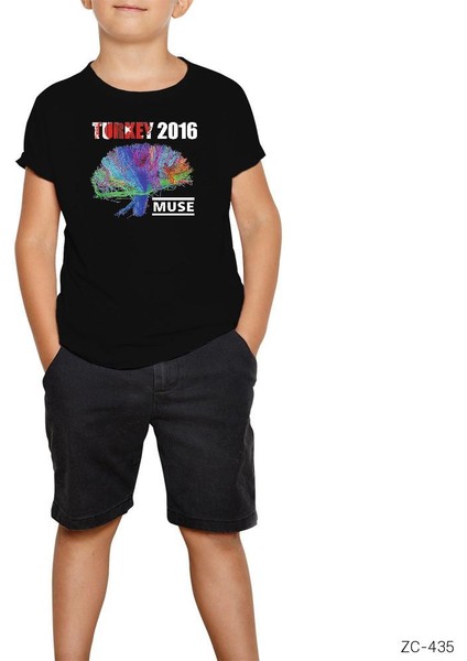 Muse Türkiye 2016 Siyah Çocuk T-Shirt