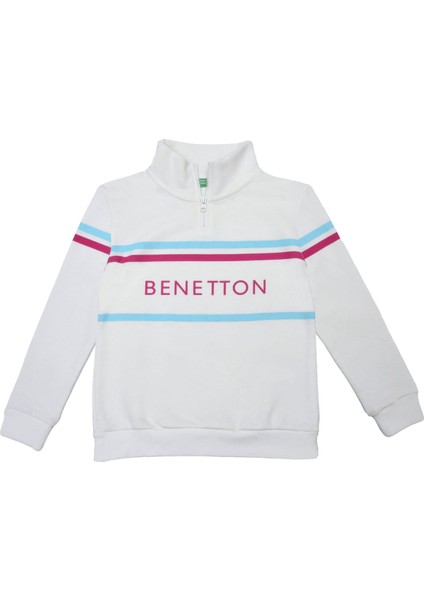 Kız Çocuk Sweatshirt - Ekru