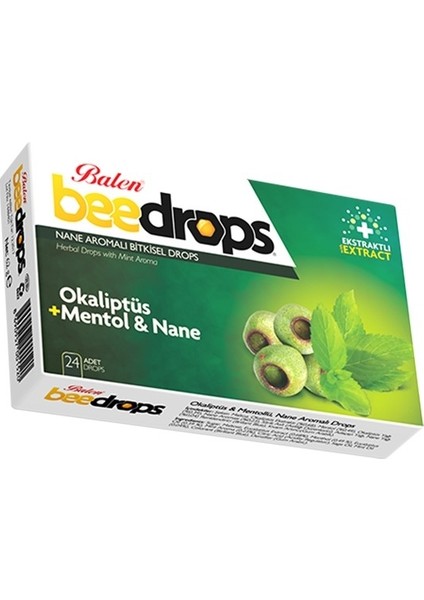 Beedrops Okaliptüs+Mentol-Nane Aromalı Drops