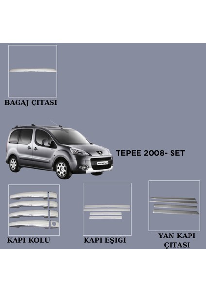 Aksesuar Peugeot Partner Tepee 2008-2012 Set 17 Prç