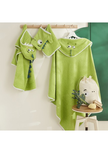 Bebek Little Dino Havlu Kundak Kese Set