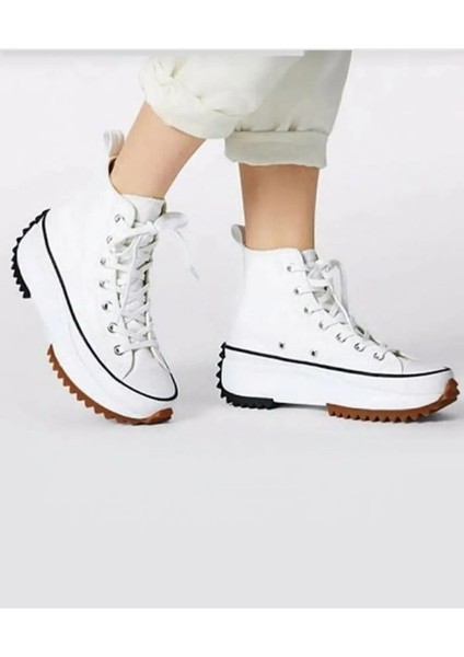 Siyah Kadın Sneaker Spor Ayakkabı Run Star