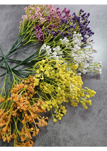 6renkli Karışık Cipso Vazo Aranjman Dekor Gelin Buketi Süsü