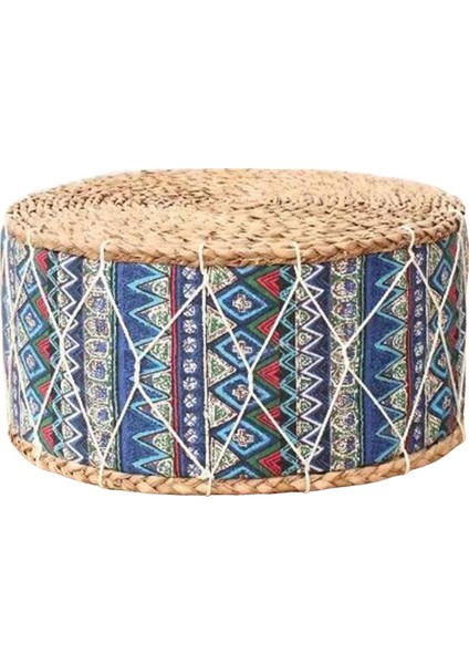 Dokuma Meditasyon Minderi El Yapımı Tatami Oturma Minderi Ofis Oturma Odası Mavi (Yurt Dışından)