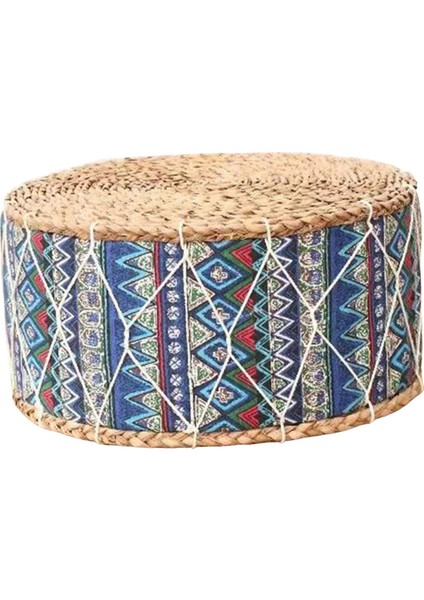 Dokuma Meditasyon Minderi El Yapımı Tatami Oturma Minderi Ofis Oturma Odası Mavi (Yurt Dışından)
