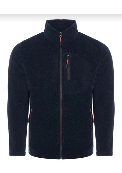 Erkek 3 Cepli Outdoor Tam Fermuarlı Polar Ceket Siyah