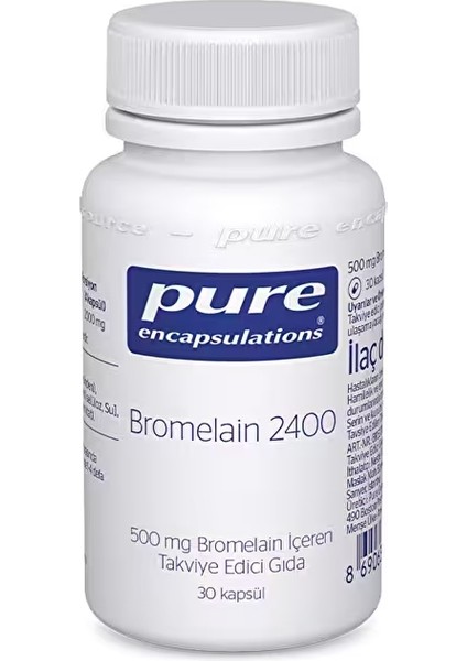 Bromelain 2400 500 mg 30 Kapsül