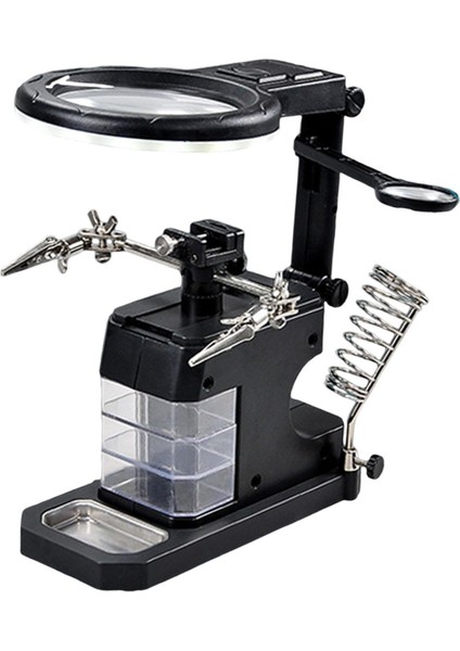 El Sanatları I Için LED Işıklı 5x Büyüteç Lehimleme Istasyonu (Yurt Dışından)