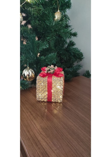 Yılbaşı Ağacı Altı LED Işıklı Hediye Kutusu