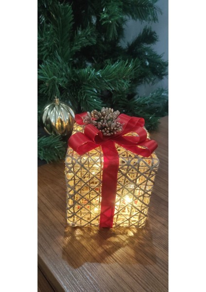 Yılbaşı Ağacı Altı LED Işıklı Hediye Kutusu fiyatları