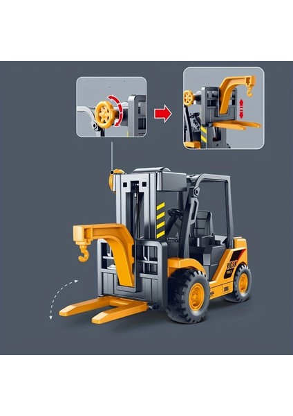 Sürtmeli Hareketli Kaldıraçlı Forklift 706-39, Sürtmeli Oyuncak Inşaat Arabası