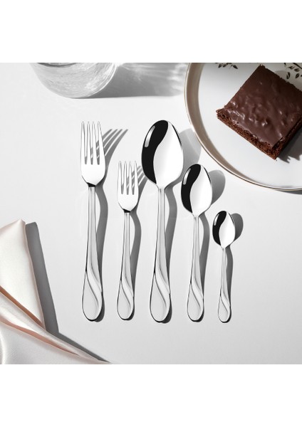 Safir Saten 6 Kişilik 30 Parça Kutulu Çatal Kaşık Takımı
