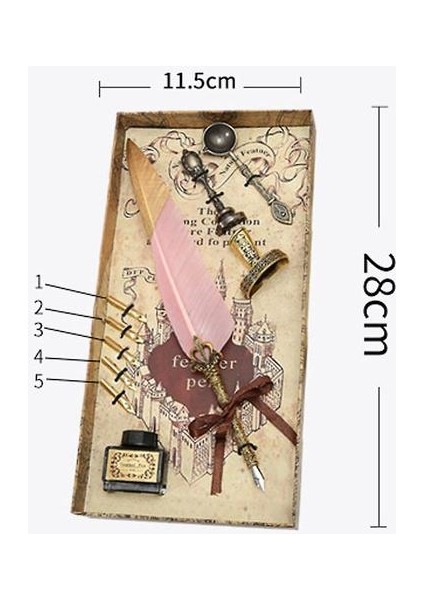 Tüy Kalem Altın Taç Retro Daldırma Su Işareti Kalem (Renk-7) (Yurt Dışından) modelleri