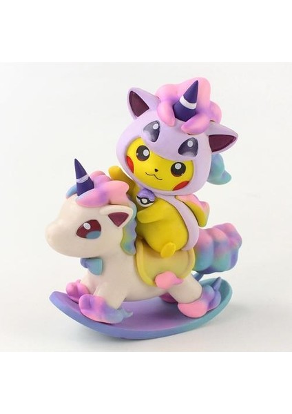 12CM Anime Pikachu ile Unicorn Pvc Aksiyon Figürü Model Oyuncaklar | Aksiyon Figürleri (Yurt Dışından)