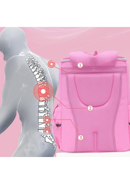 Su Geçirmez Çocuk Okul Çantası Seti - Pembe (Yurt Dışından)