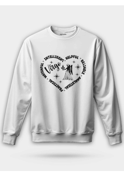 Başak Burcu Virgo Zodyak Kalpli Unisex Regular Sweatshirt