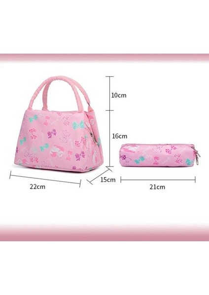 3 Parça Büyük Kapasiteli Sırt Çantası Seti - Pembe (Yurt Dışından)