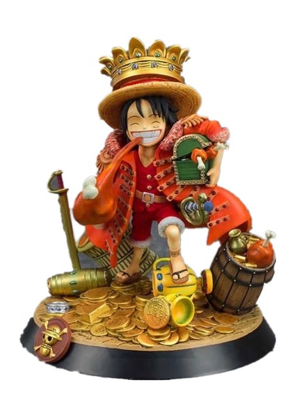 One Piece Deniz Hip Şapkası Korsan Kaptan Hazine Luffy El Yapımı 18CM Model Anime Karakter Çocuk Oyuncak Noel Hediyesi | Aksiyon Figürleri (Yurt Dışından)