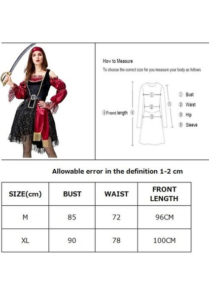 L Karnaval Cadılar Bayramı Lady Caribbean Korsanları Elizabeth Kostüm Zarif Dantel Tül Gotik Vintage Cosplay Süs Partisi Elbise | Tatil Kostümleri (Yurt Dışından)