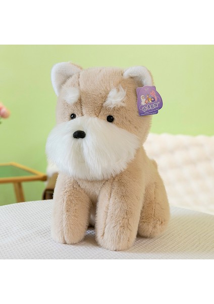 Karikatür Süt Köpek Peluş Bebek Çocuk Eşlik Eden Schnauzer Tamir Köpek Bebek 40 cm (Yurt Dışından)