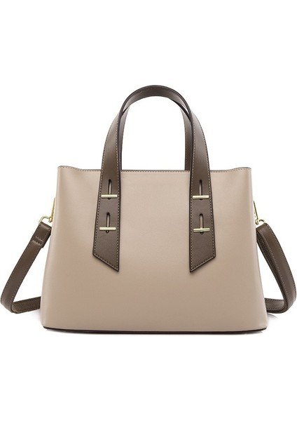 Kadınlar Için Yumuşak Deri Kontrast Renk Crossbody Çanta (Yurt Dışından)